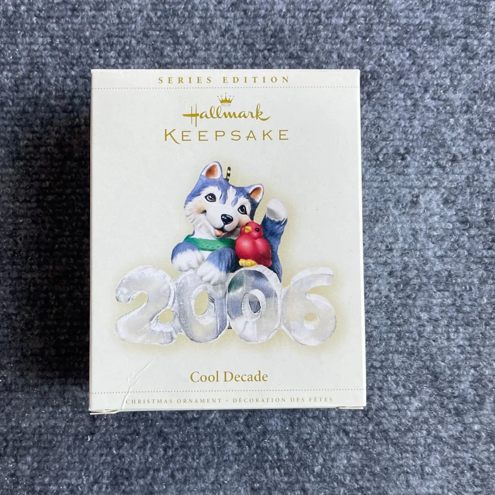 Hallmark Keepsake 2006 Cool Decade Husky Puppy Christmas Ornament QX2463